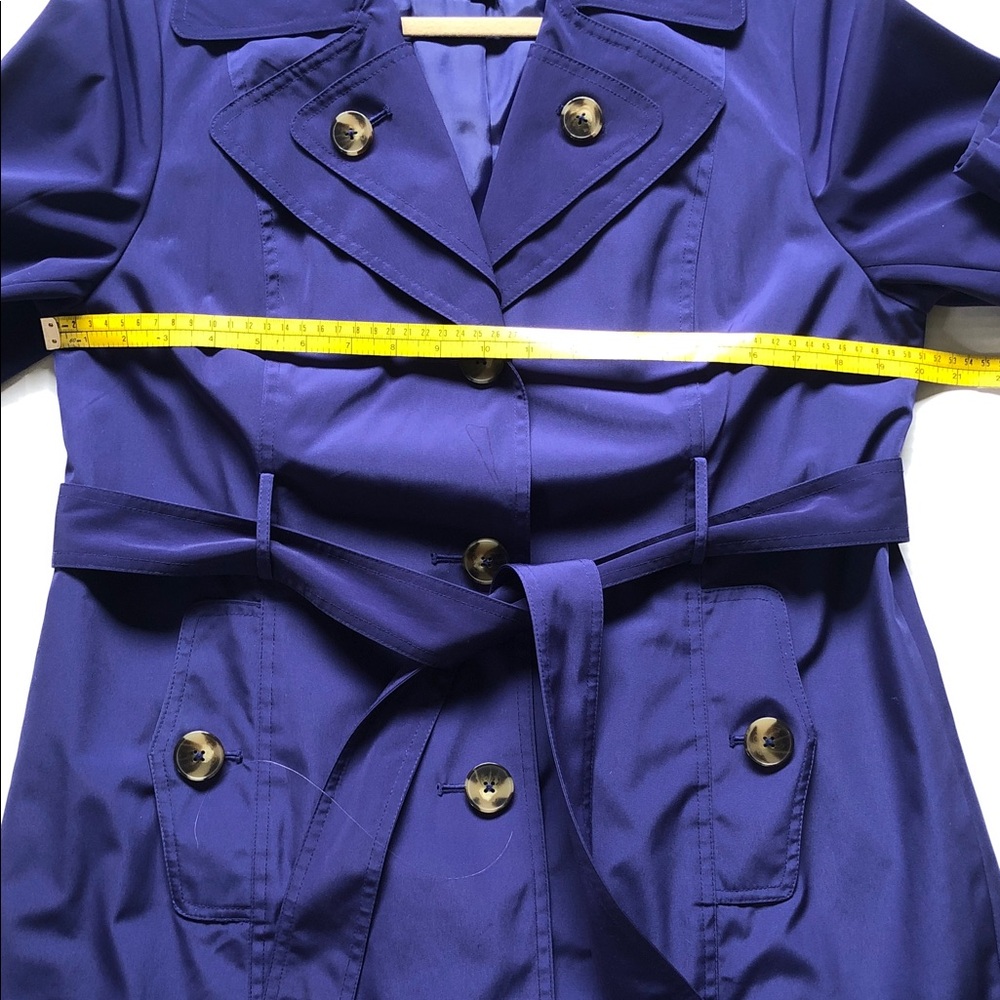 London Fog Navy Blue Trench Coat Size M, excellent - Picture 7 of 9
